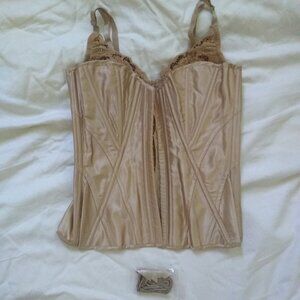 FREDERICKS OF HOLLYWOOD corset in Gold color fabric Size 32